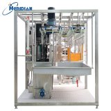 Space-saving poultry processing line for small to medium scale plants