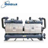 industrial water-cooled chiller with control panel interface